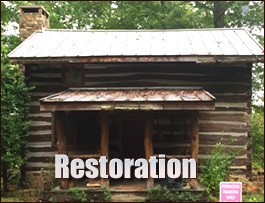 Historic Log Cabin Restoration  Red Oak, North Carolina